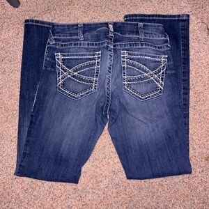 Ariat Dark Indigo Bootcut Jeans with Embroidered Back Pockets